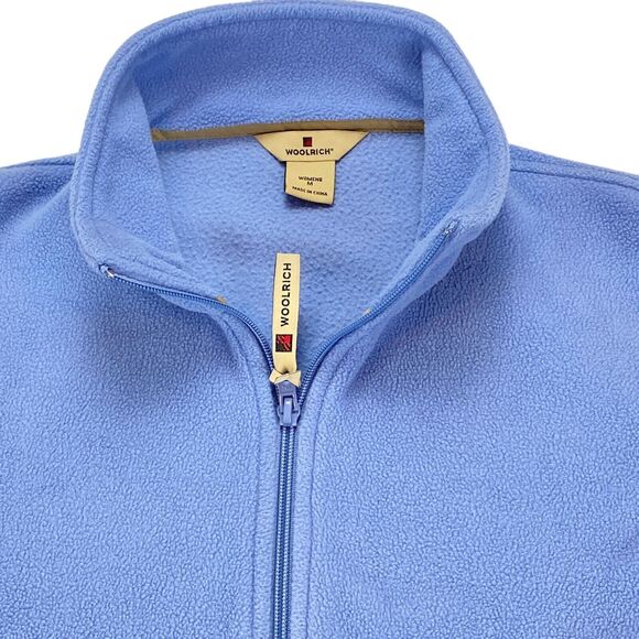 Woolrich Vest Women's Sleeveless Mock Neck Fleece Medium Blue - Picture 11 of 12